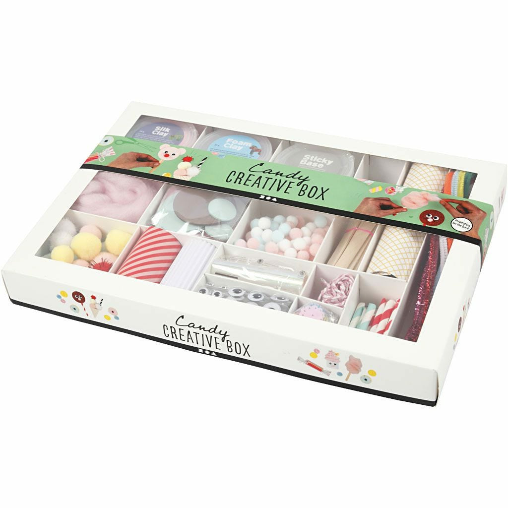 Creativ Company Kreativbox – Bastelset – 16-teilig – ab 3 Jahren – Papier, mehrfarbig