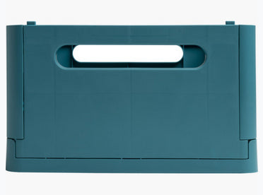 Exacompta Aufbewahrungsbox B 375 × H 163 × T 275 mm – für A4+, zusammenklappbar, mit Tragegriff, blau