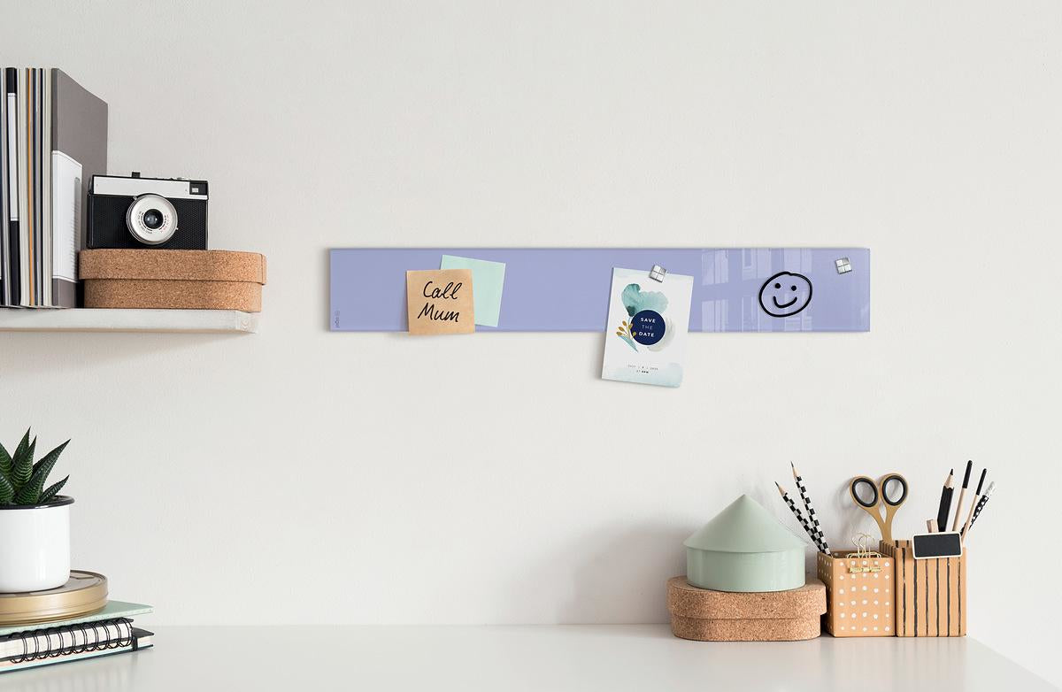 Sigel Whiteboard – 12 × 78 cm, Glas, magnetisch, Wandmontage, inkl. Magnete, Montagesatz