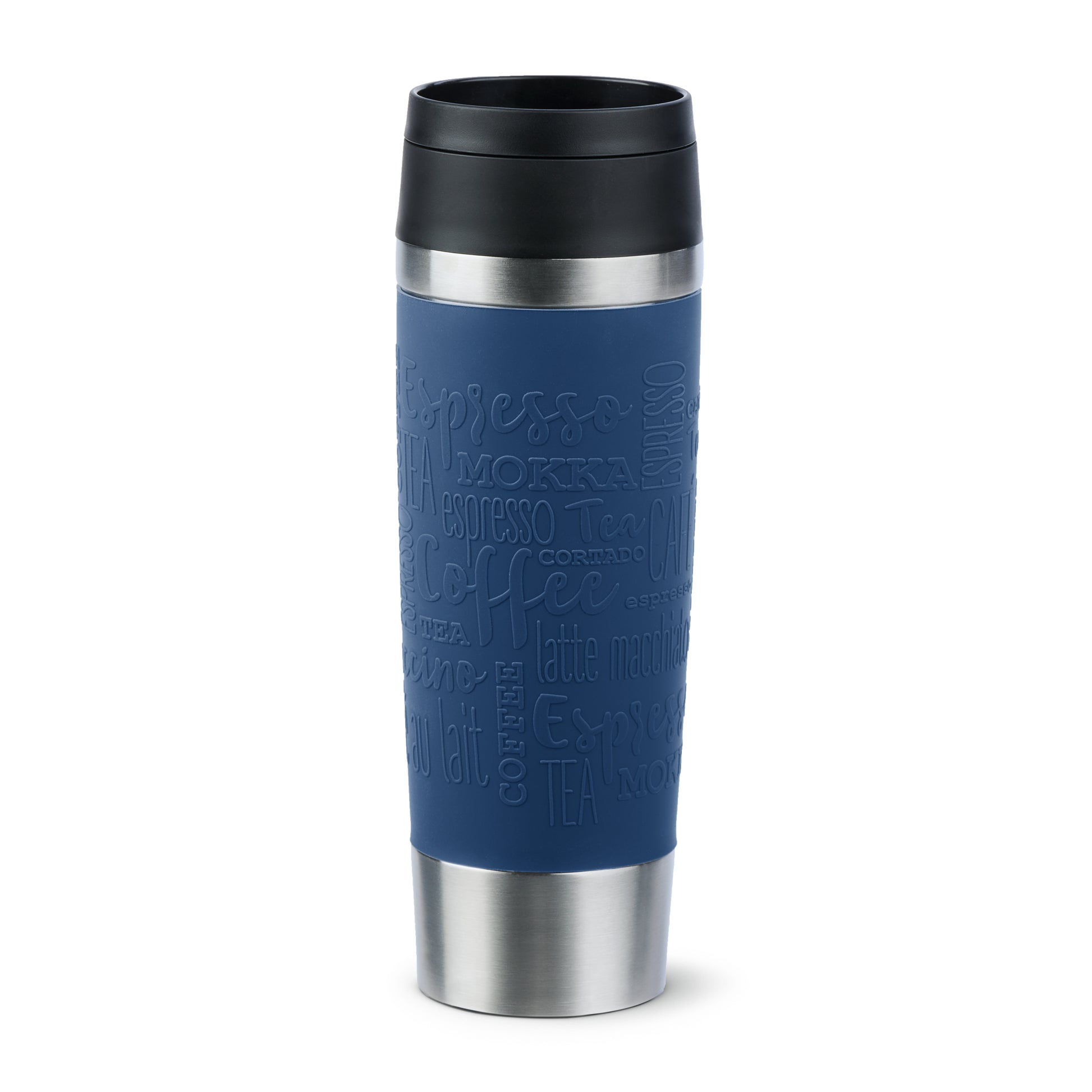 EMSA Travel Mug Classic Thermobecher 500 ml – doppelwandig 4 h heiss/8 h kalt, Edelstahl, Dunkelblau