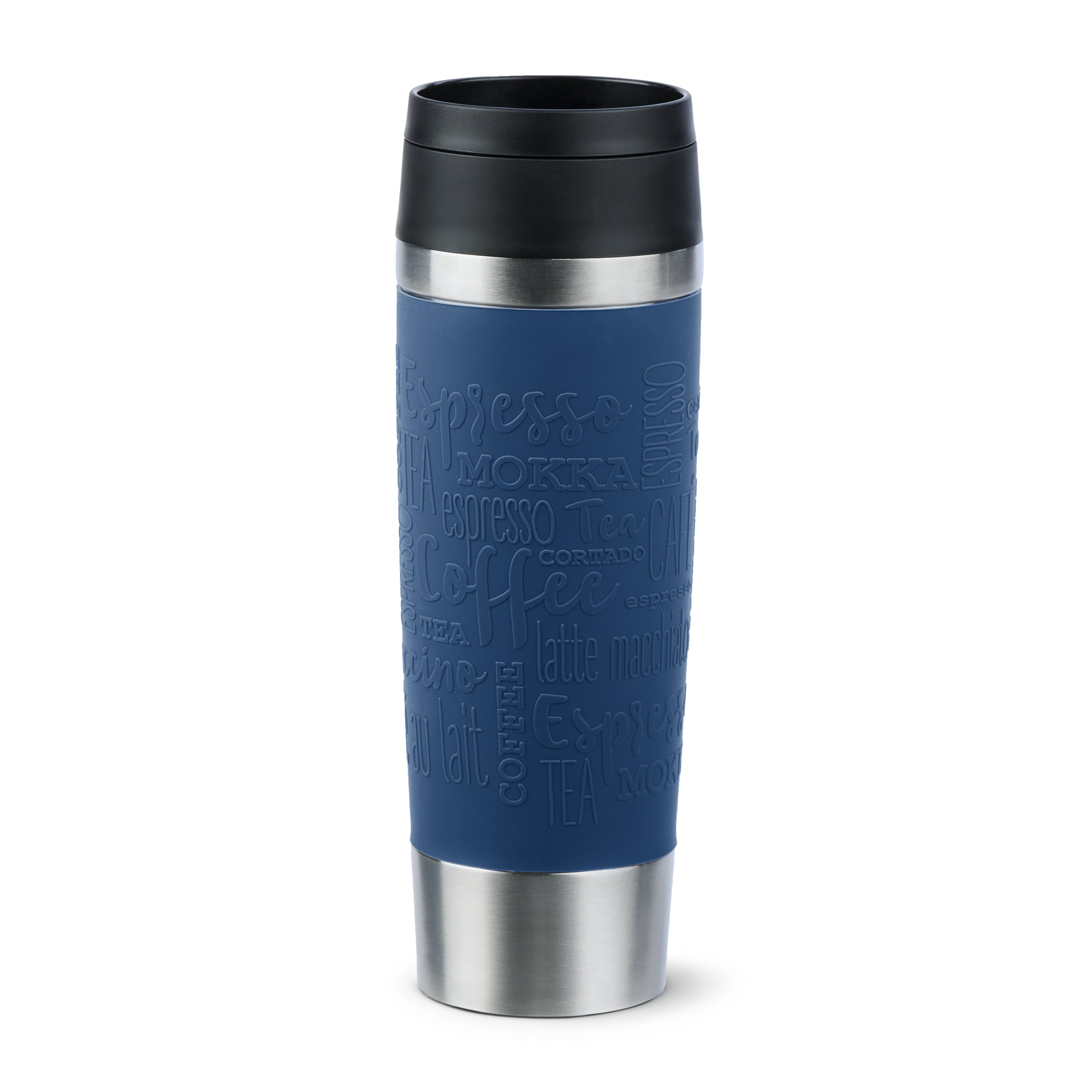 EMSA Travel Mug Classic Thermobecher 500 ml – doppelwandig 4 h heiss/8 h kalt, Edelstahl, Dunkelblau