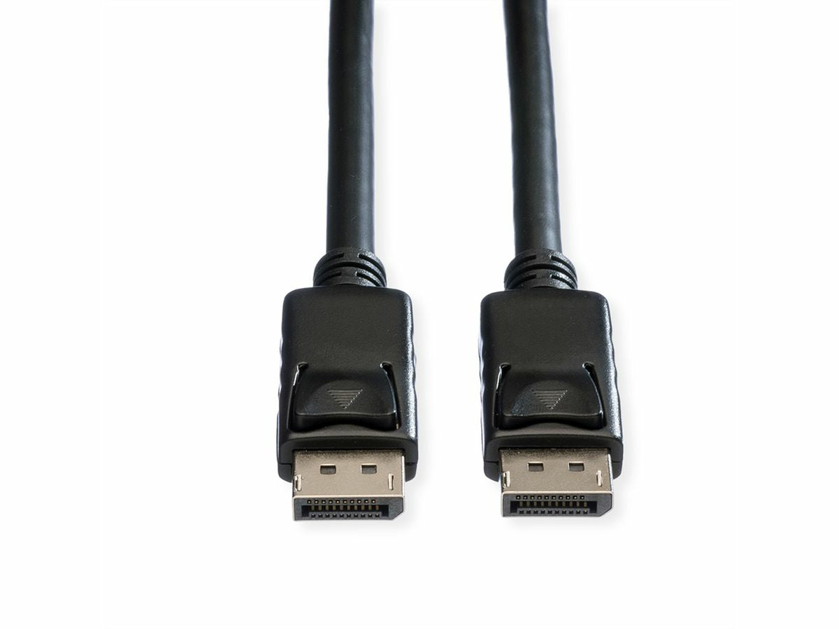 ROLINE DisplayPort Kabel DP 1.2 4K 60 Hz – 10 m – verriegelbar – für Geräte mit DisplayPort-Anschluss