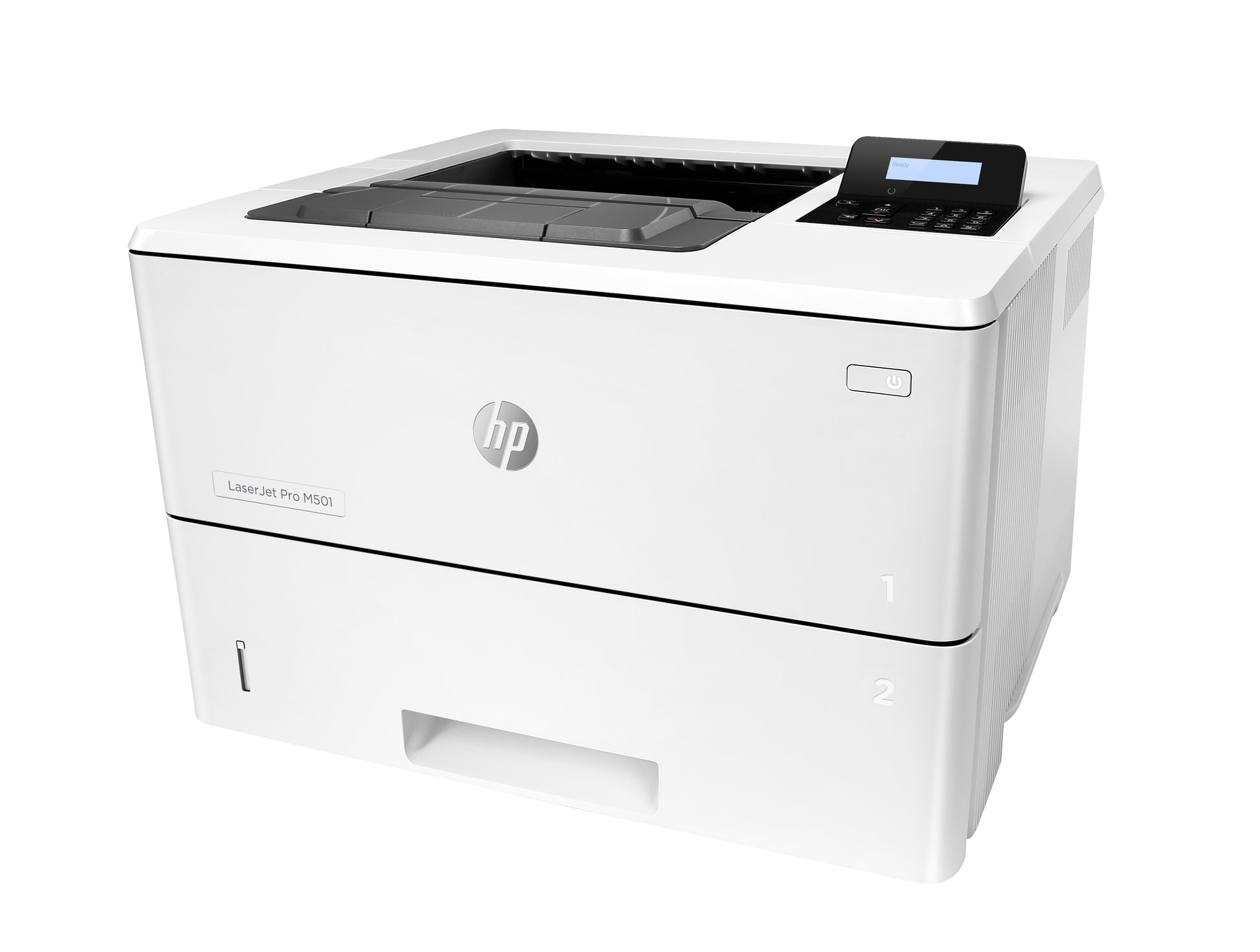 HP LaserJet Pro M501 – A4, S/W, Duplex, 43 S./Min., 4800 × 600 dpi, LAN/USB, Papier: 1200 Blatt