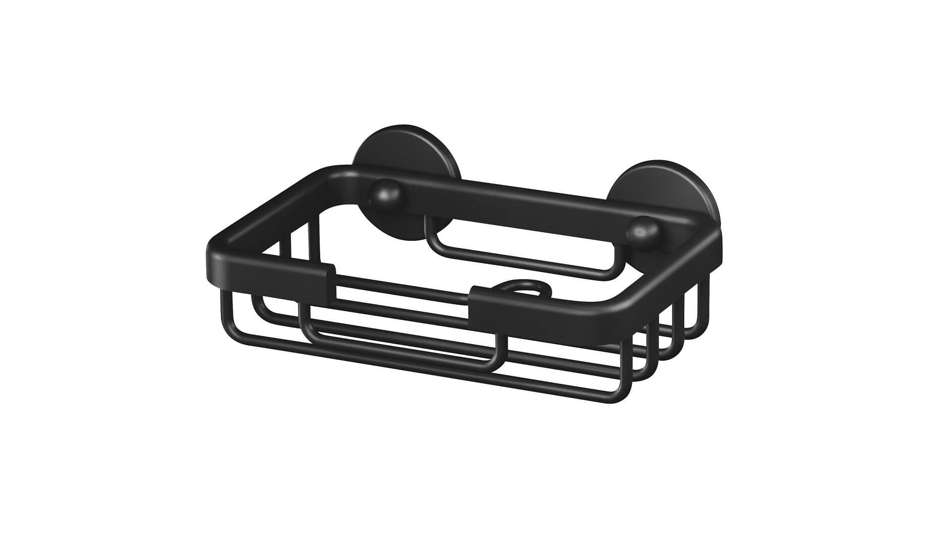 TESA Seifenhalter (Wand) – Aluminium, 5 kg, Wandmontiert, 13,5×9,5×4,7 cm, Schwarz matt