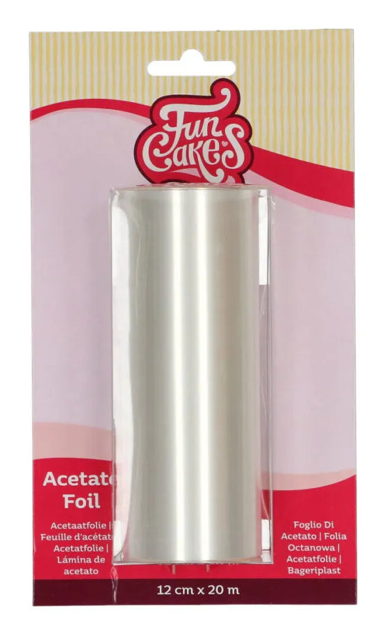 FunCakes Tortenrandfolie 20 m, 12 cm, Acetatfolie, transparent