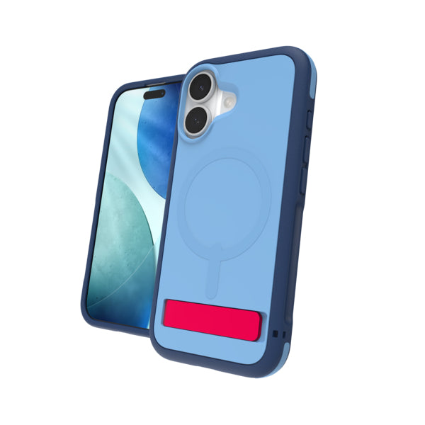 ZAGG Sedona Snap Backcover – für Apple iPhone 17 – MagSafe, mit Ständer, Graphen, Blau, bis 4 m Sturzsicher