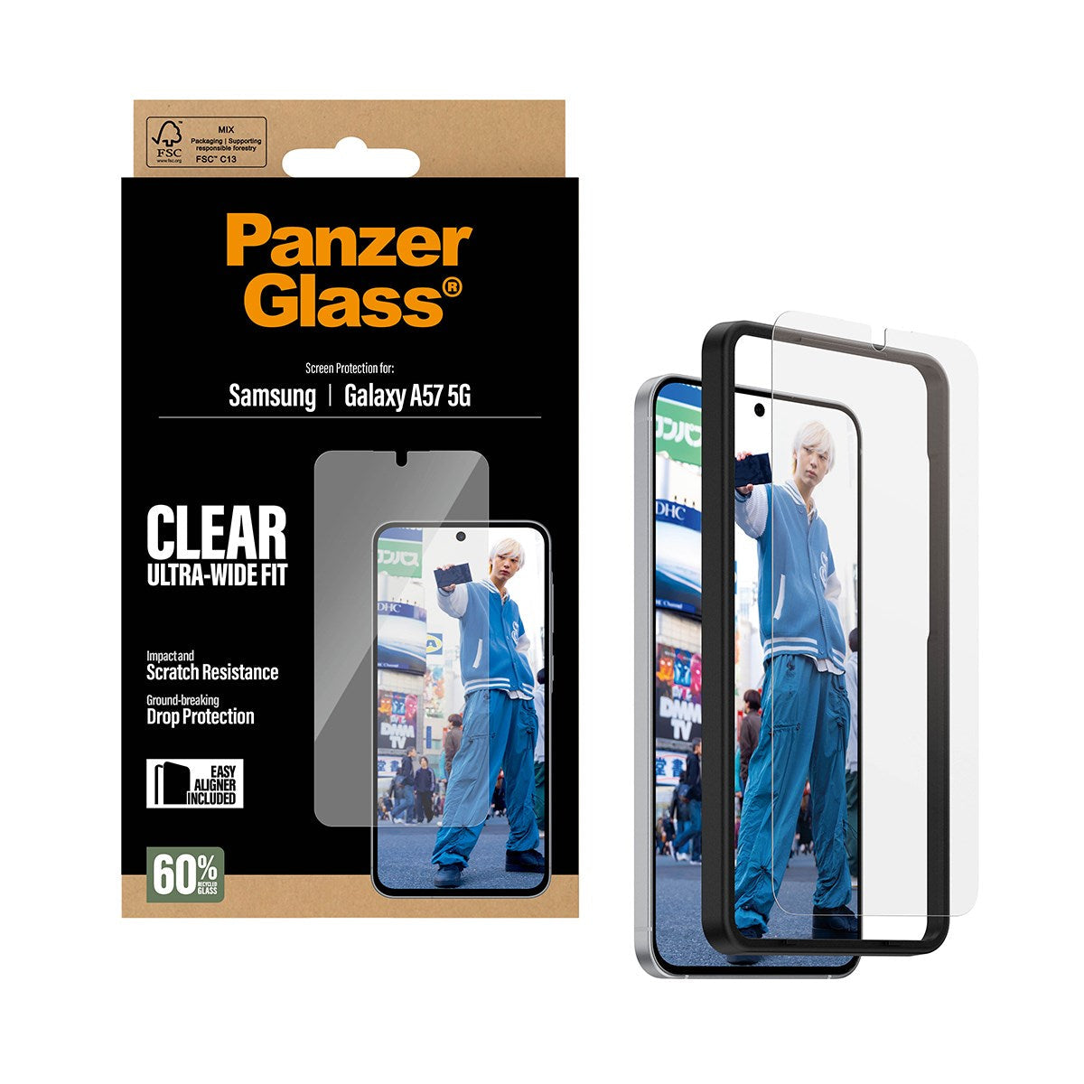 PanzerGlass Displayschutz (Folie), Ultra-Wide Fit – für Galaxy A57 5G