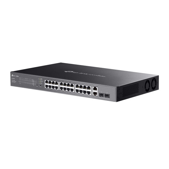 TP-Link ES228GMP – Managed Switch – 26×GbE, 2×SFP, L2, PoE+ 384 W, 1U