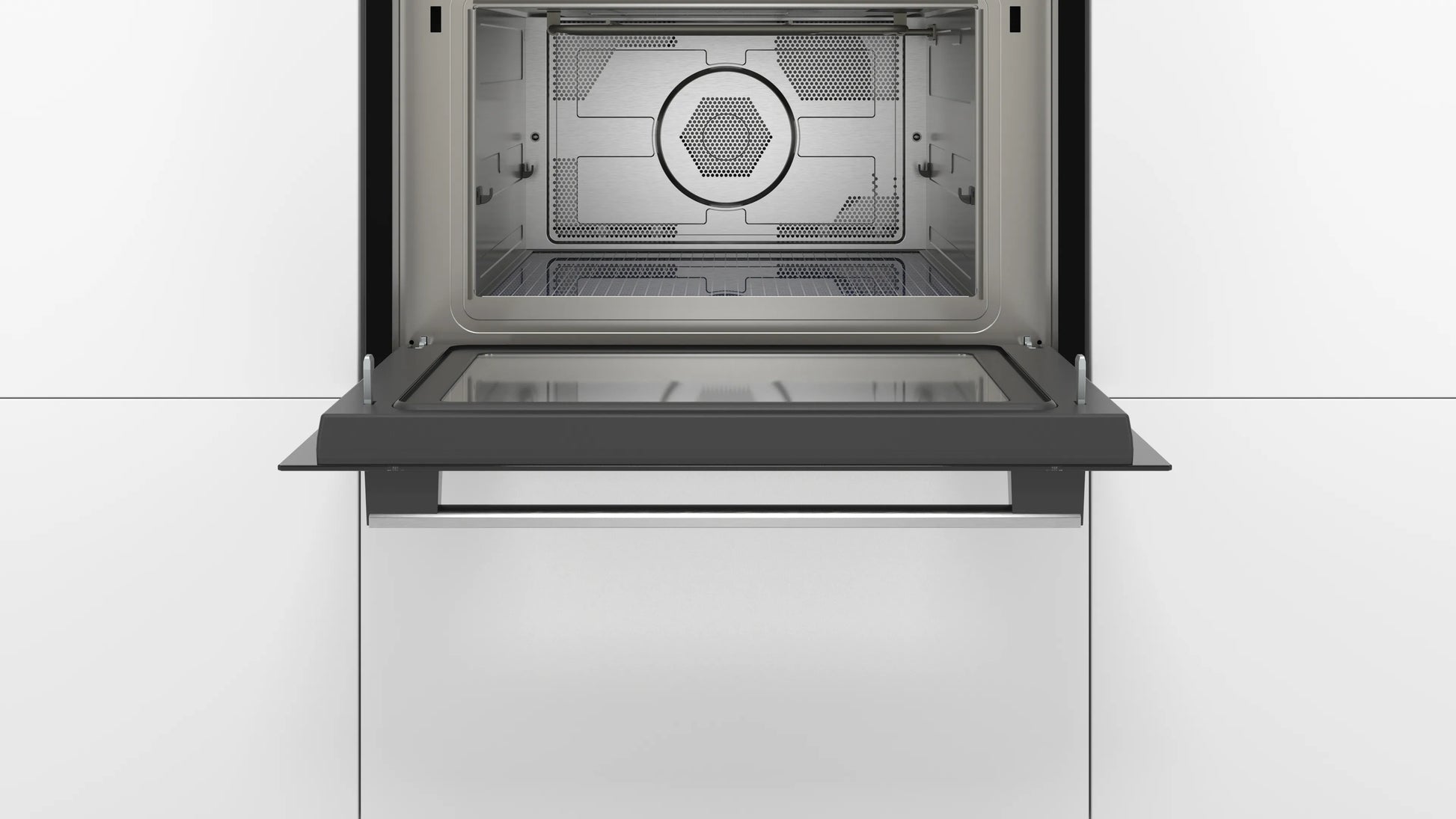 Bosch Einbau-Mikrowelle CMA585GS1 – 44 l, Grill & Heissluft, 900 W – Edelstahl