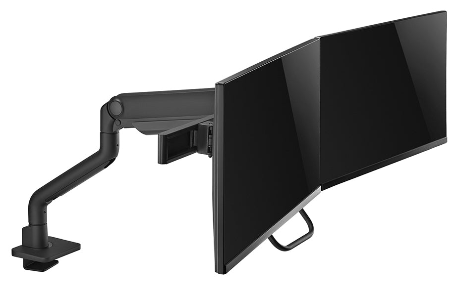 Neomounts DS75S-950BL2 – Tischhalterung, 2 Monitore, bis 27", VESA 75 × 75 mm, 8 kg, neigbar, schwarz