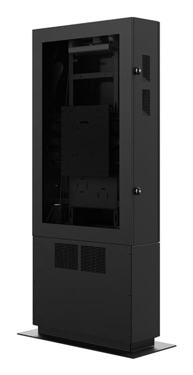Hagor Bodenständer – 50–55" – Diebstahlsicherung, mit Belüftung – für Hochformat-Displays – SOPK 55, Schwarz
