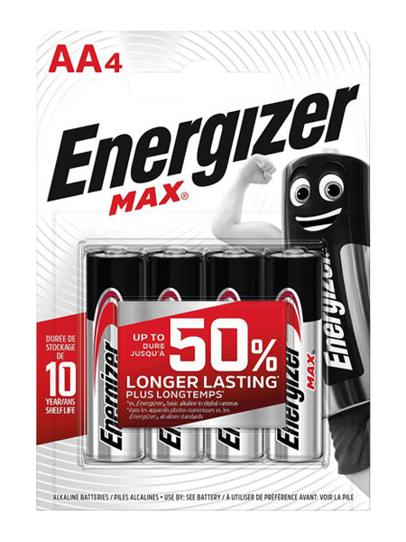 Energizer AA Batterien, Alkaline, 1,5 V – 4 Stk.