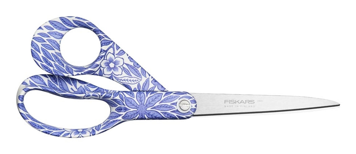 Fiskars Universalschere OstindiFloris – 21 cm, Edelstahl, für Rechts- und Linkshänder, Hellblau