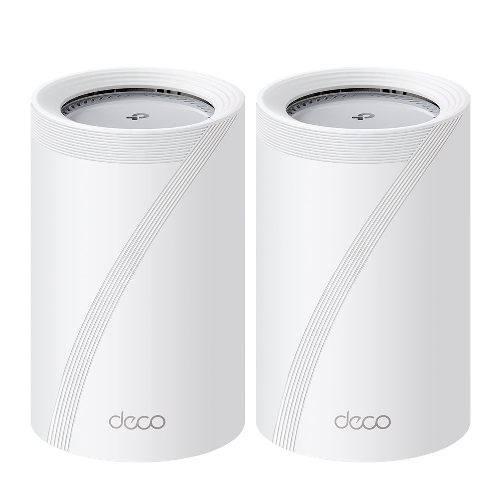 TP-Link Deco BE65 Pro (BE9300) – Mesh-WLAN-System (2er-Set), Wi-Fi 7, Tri-Band (2,4/5/6 GHz), 5GbE, Weiss