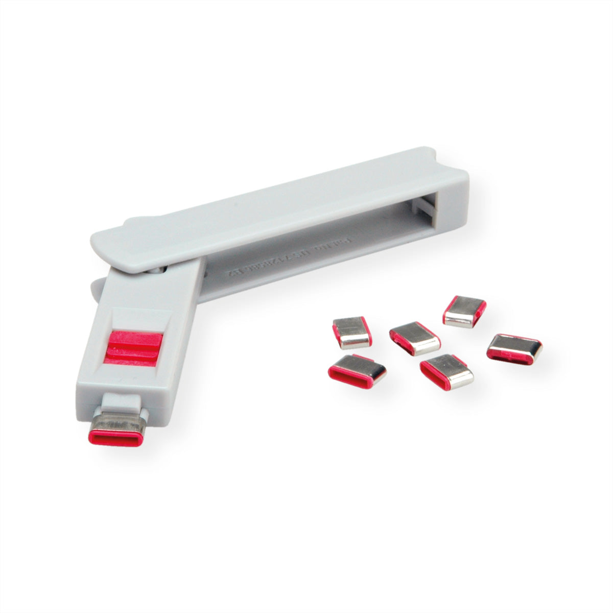 ROLINE USB-C-Port-Schloss – Grau – für USB Typ-C – 10er-Set