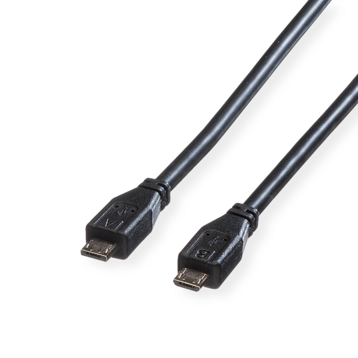 ROLINE Micro-USB A auf Micro-USB B Kabel – USB 2.0 (480 Mbit/s) – 1,8 m – Schwarz