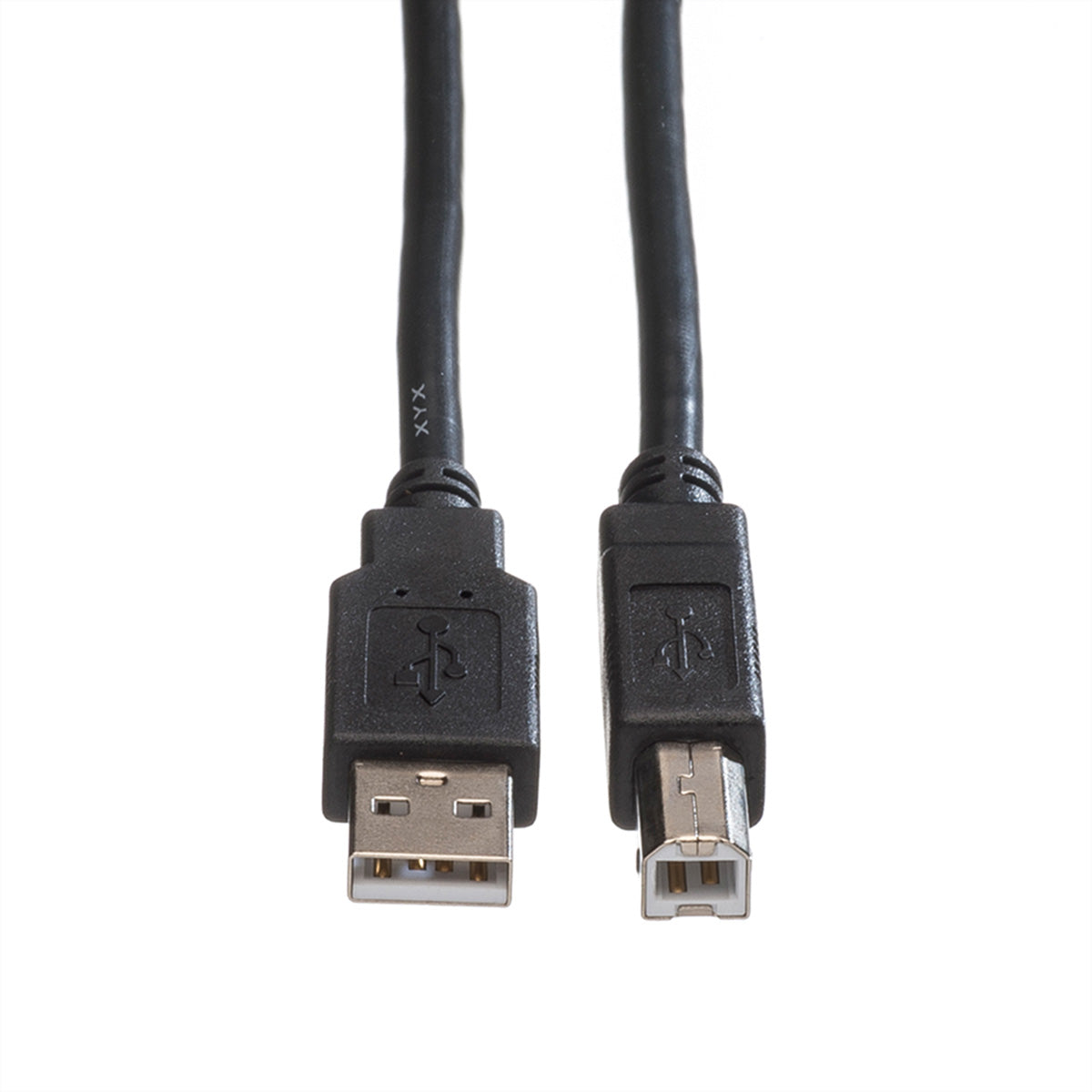 ROLINE USB-Kabel – USB-A auf USB-B – USB 2.0 (480 Mbps) – 1,8 m – Geschirmt, Vergoldete Kontakte
