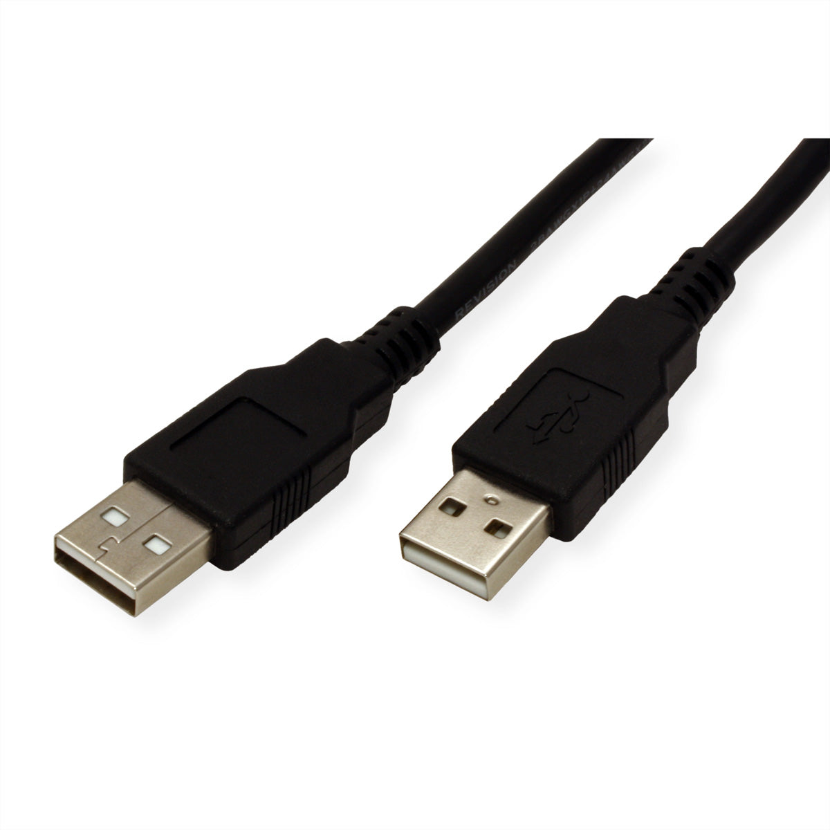 ROLINE USB-A auf USB-A Kabel – USB 2.0 (480 Mbit/s) – 0,8 m – Schwarz