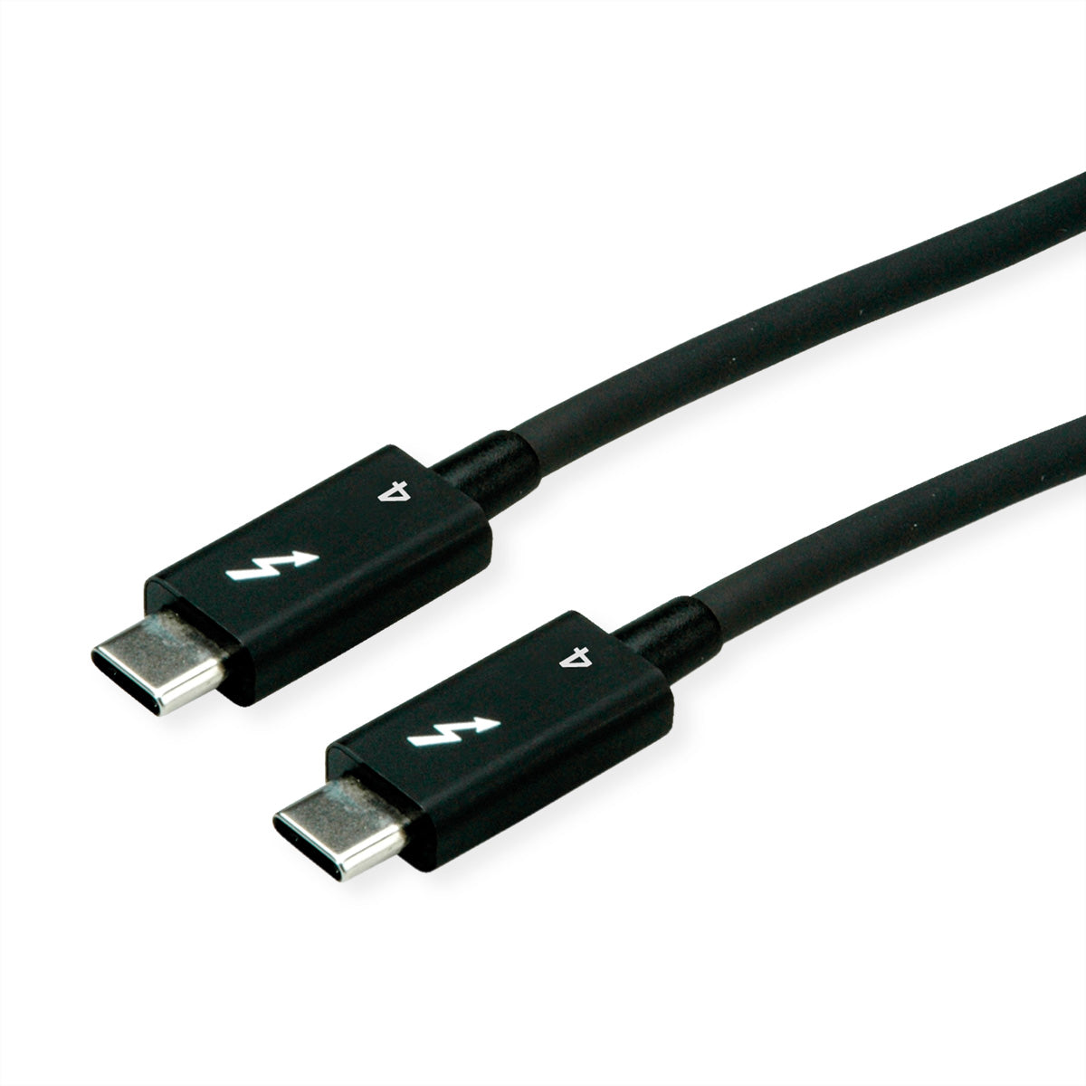 ROLINE USB-C auf USB-C Kabel – Thunderbolt 4 40 Gbit/s – 1,5 m – PD 100 W – 8K/60 – Aktiv – Schwarz