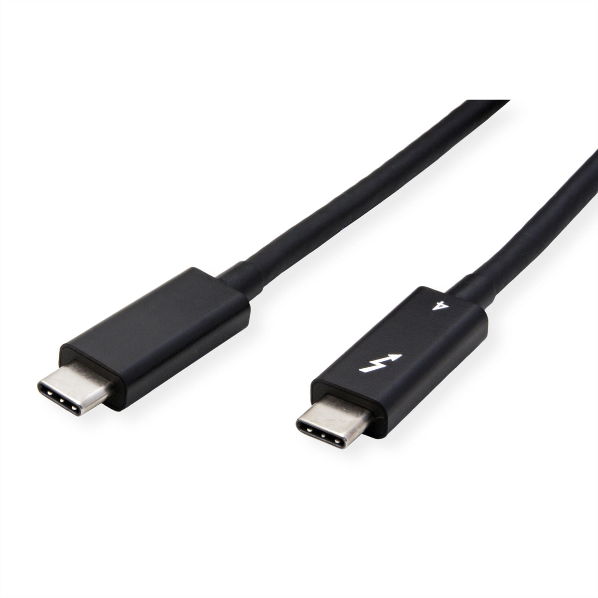 ROLINE USB-C auf USB-C Kabel – Thunderbolt 4 40 Gbit/s – 1,5 m – PD 100 W – 8K/60 – Aktiv – Schwarz