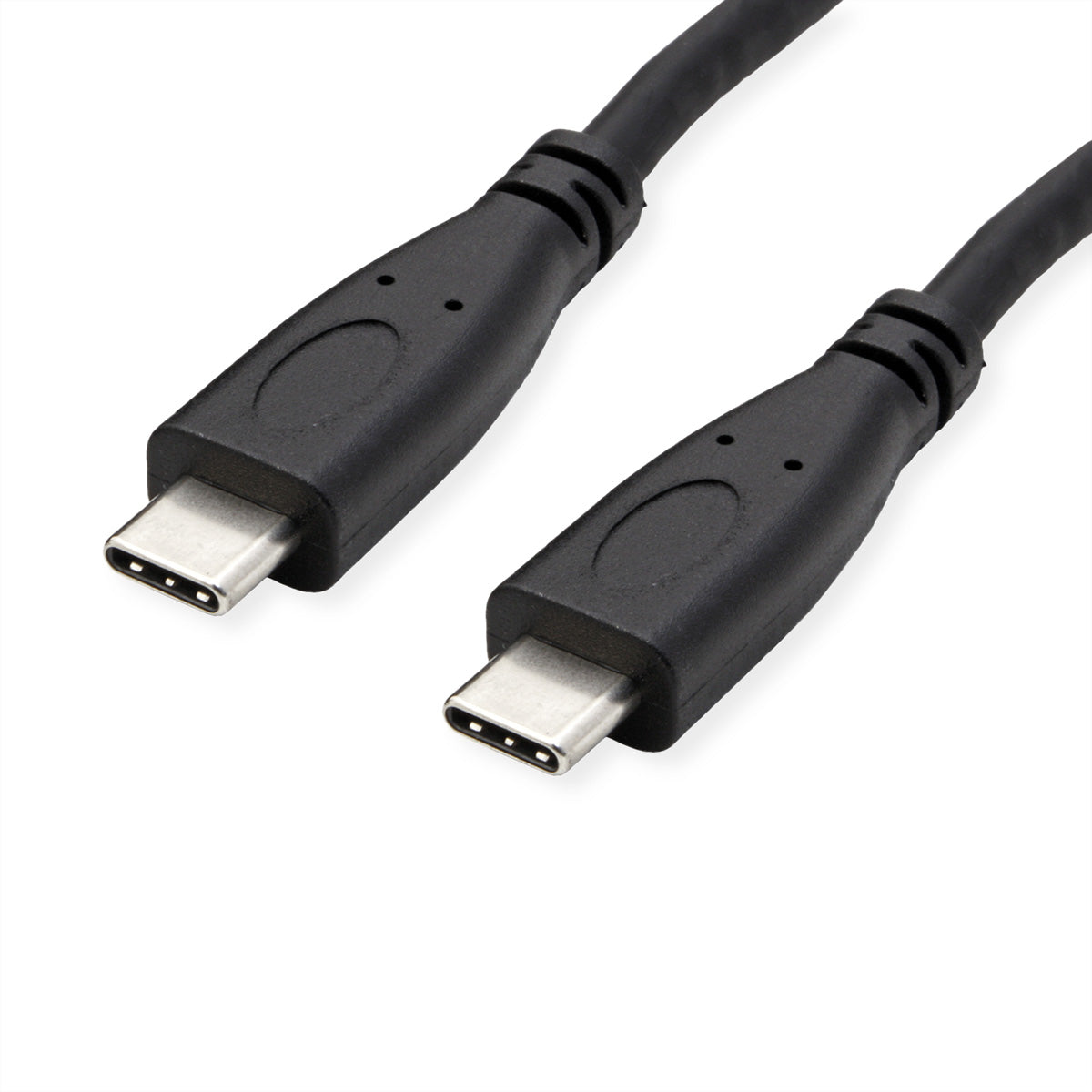 ROLINE USB-C auf USB-C Kabel – USB 3.2 Gen 2 (10 Gbit/s) – 0,5 m – PD 100 W – Schwarz