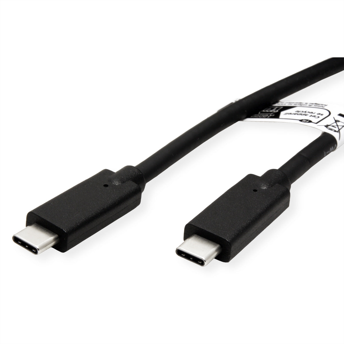 ROLINE USB-Kabel – USB-C auf USB-C – USB 3.2 Gen 2 (10 Gbit/s) – 3 m – PD 100 W – Schwarz