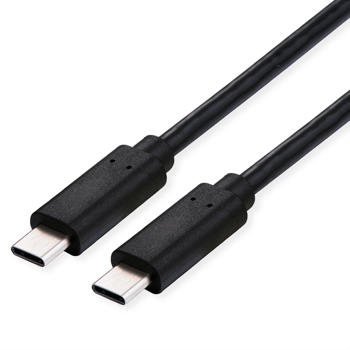 ROLINE USB-C auf USB-C Kabel – USB4 40 Gbit/s – 0,8 m – PD 240 W – Geschirmt, vergoldete Kontakte – Schwarz