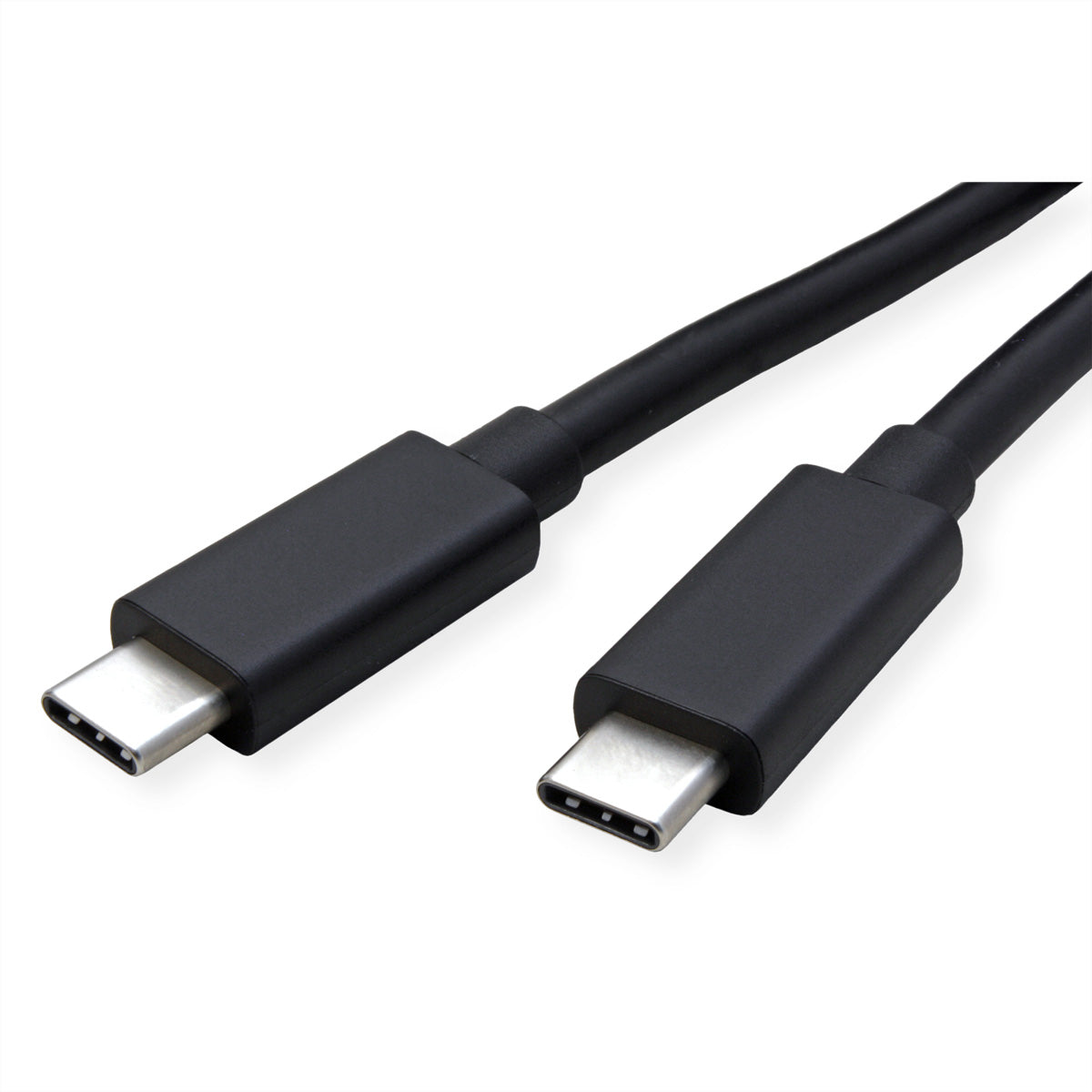 ROLINE USB-C auf USB-C Kabel – USB4 40 Gbit/s – 1 m – PD 240 W – Vergoldete Kontakte – Schwarz