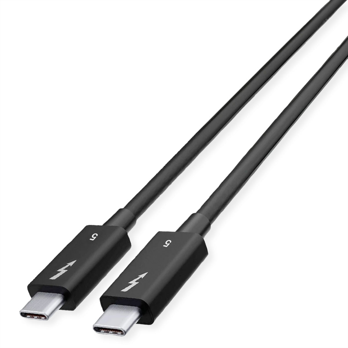 ROLINE Thunderbolt 5 (USB-C) Kabel – 80 Gbit/s – 1 m – PD 240 W – Passiv, Geschirmt – Schwarz