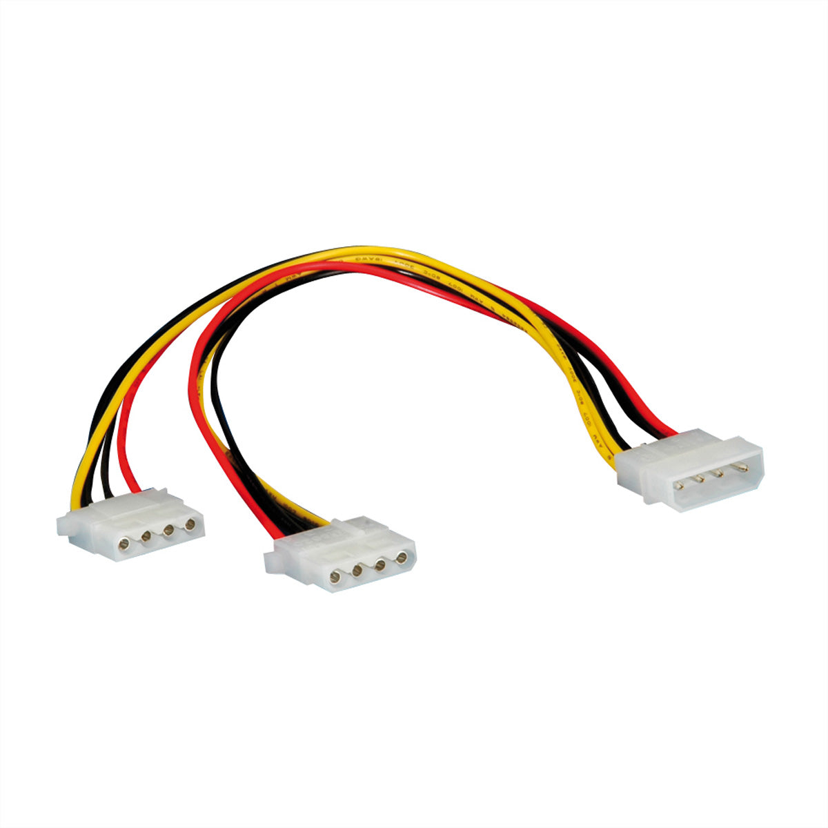 ROLINE Y-Kabel Stromkabel – Molex 4-polig–2× Molex 4-polig, 0,3 m