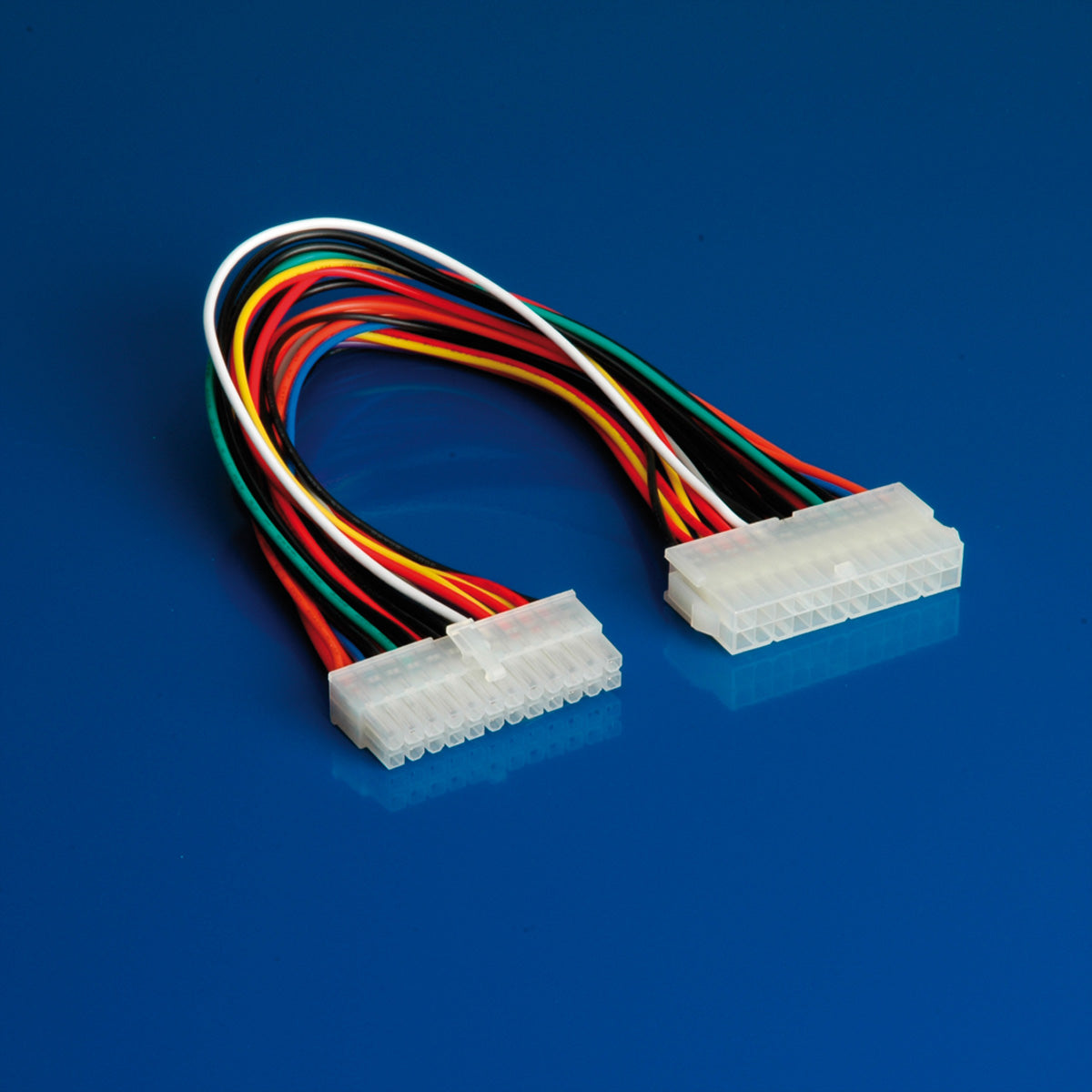 ROLINE ATX-Verlängerung Stromkabel – ATX 24-polig (Stecker) – ATX 24-polig (Buchse), 0,3 m, mehrfarbig