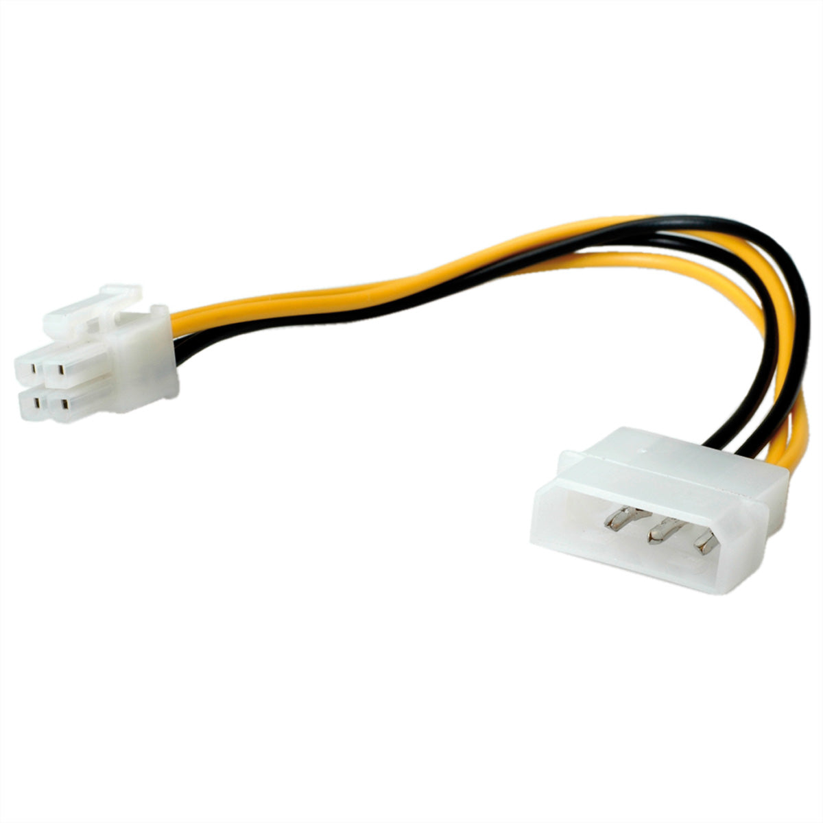 ROLINE Internes Stromkabel – Molex 4-polig–ATX12V–P4 4-polig, 0,15 m, mehrfarbig