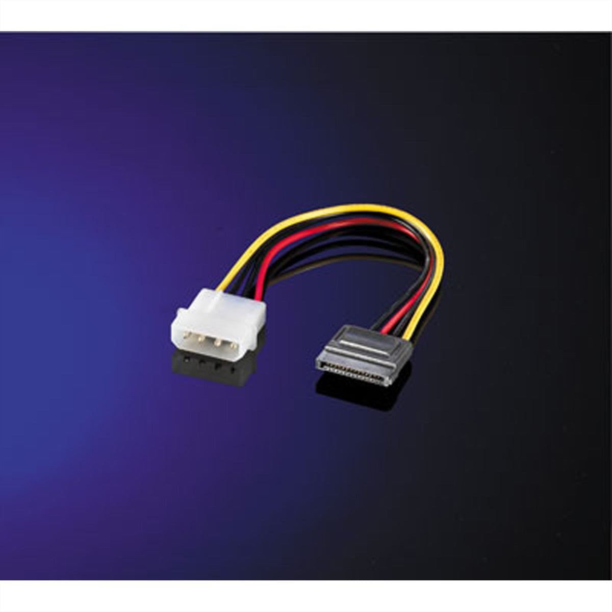 ROLINE Stromkabel – Molex 4-polig–SATA 15-polig, 0,15 m, mehrfarbig