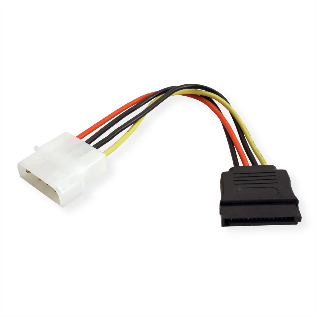 ROLINE Stromkabel – Molex 4-polig–SATA 15-polig, 0,15 m, mehrfarbig