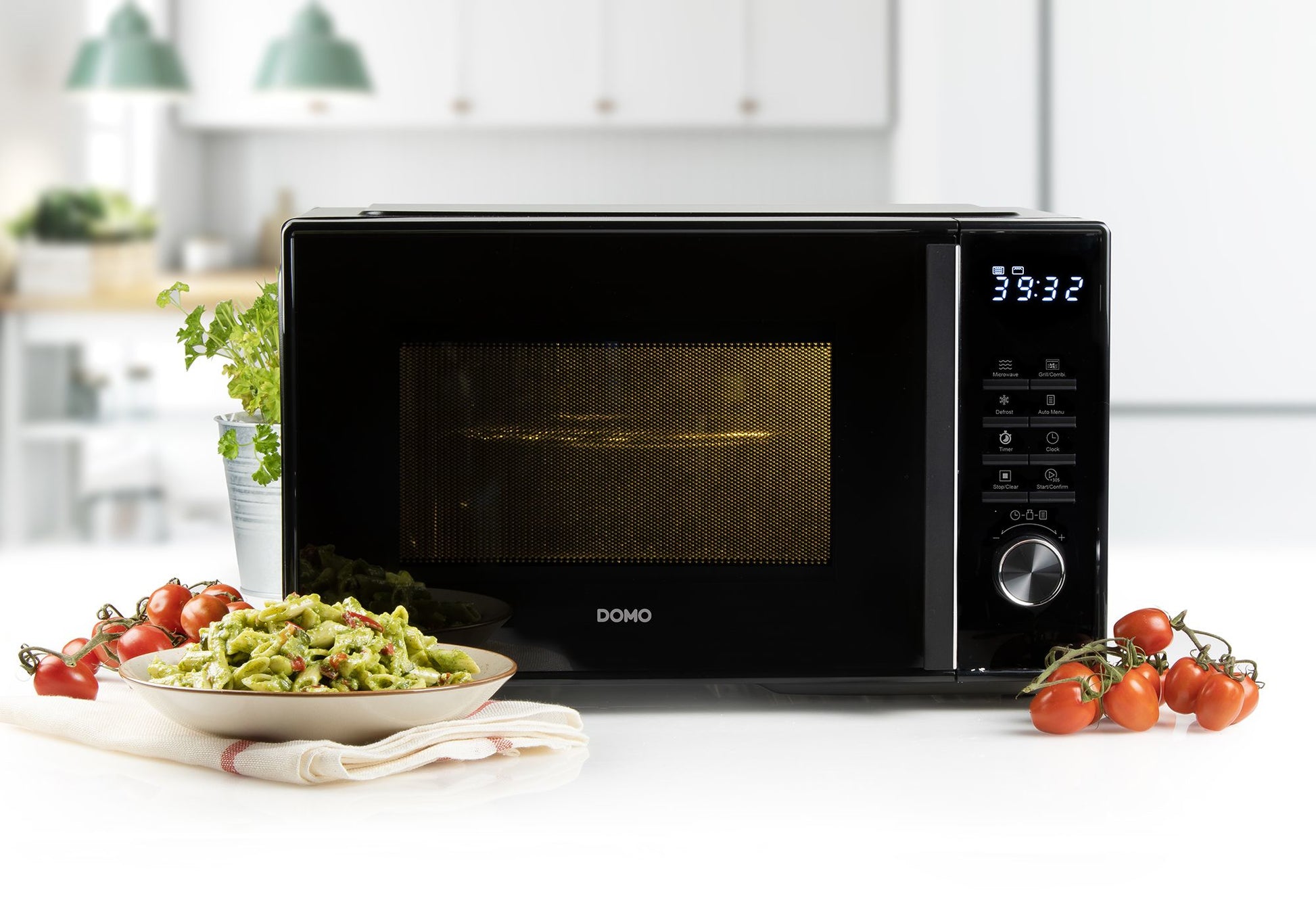 Domo Grill Mikrowelle DO22501G – 25 l, Grill, 1000 W – Schwarz