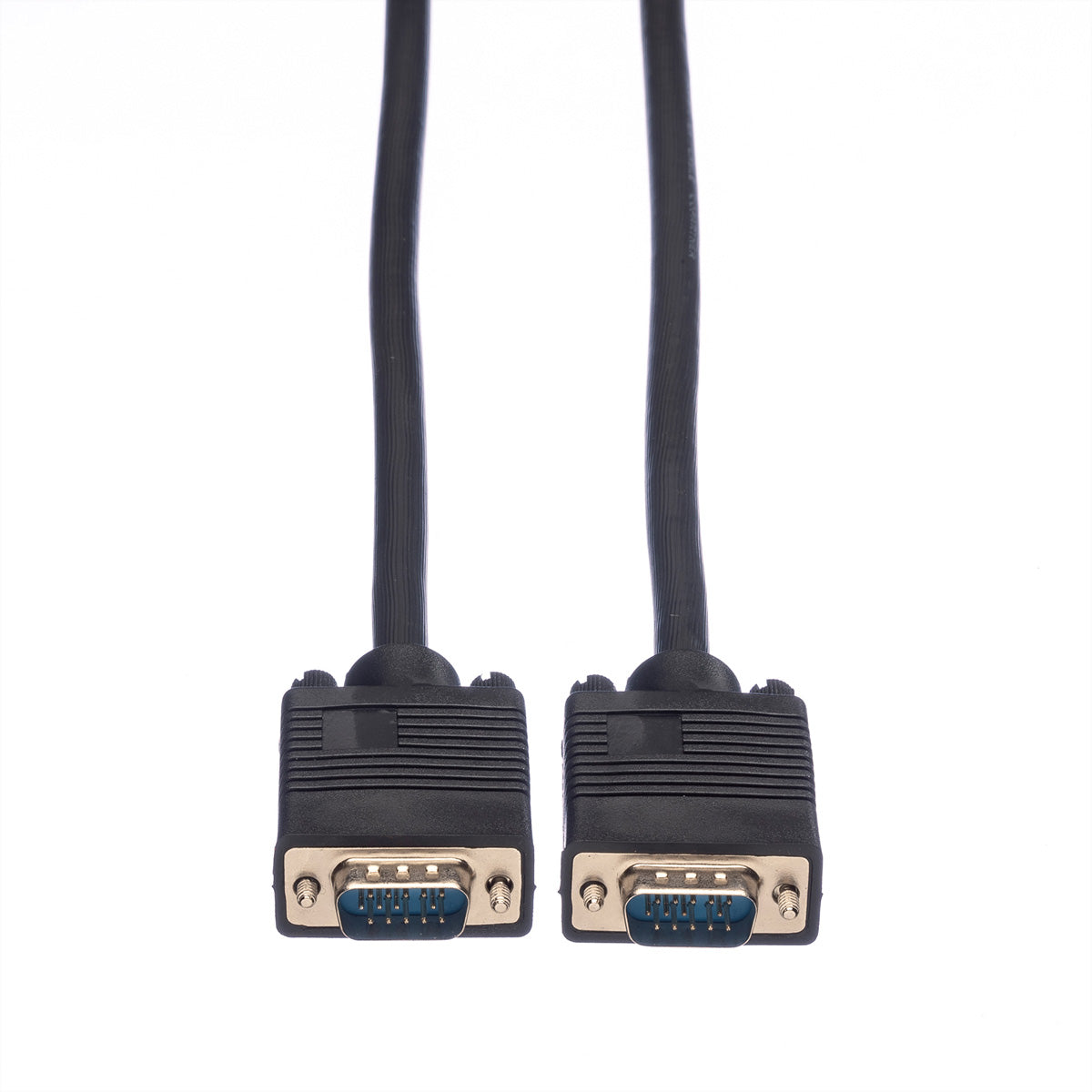 ROLINE SVGA Kabel 1280×720 – 10 m – geflochten, verriegelbar – für PC, Monitor, Beamer