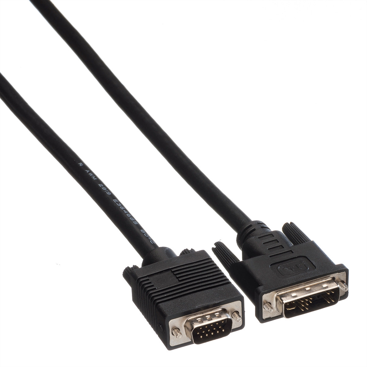 ROLINE DVI-A auf VGA Kabel – 5 m – verriegelbar