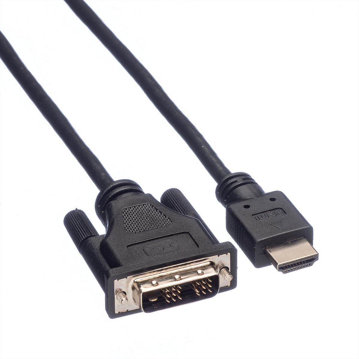 ROLINE DVI-D auf HDMI Kabel 1080p 60 Hz – 10 m – geflochten