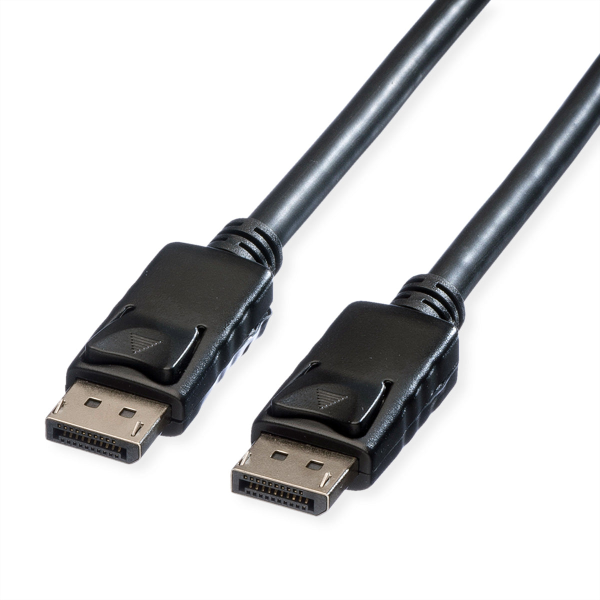 ROLINE DisplayPort Kabel DP 1.2 4K 60 Hz – 10 m – verriegelbar – für Geräte mit DisplayPort-Anschluss