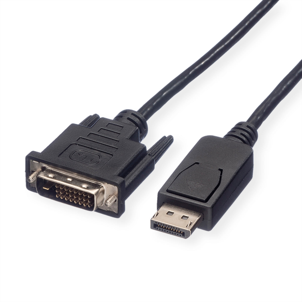 ROLINE DisplayPort auf DVI Kabel DP 1.1 1080p 60 Hz – 3 m – verriegelbar – für Grafikkarten mit DisplayPort