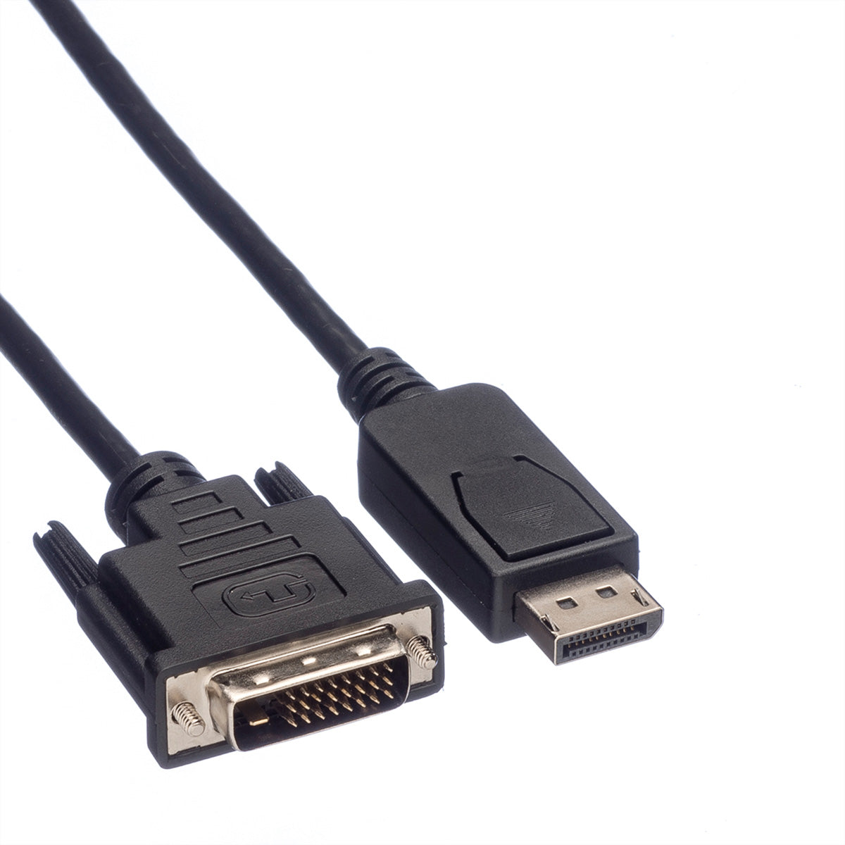 ROLINE DisplayPort auf DVI Kabel DP 1.1 – 1080p 60 Hz – 1,5 m – verriegelbar – für Grafikkarten an DVI-Monitor