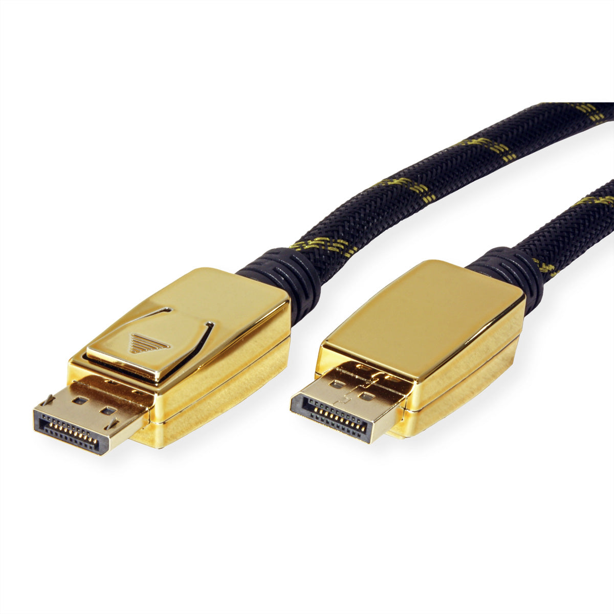 ROLINE DisplayPort Kabel DP 1.2 4K 60 Hz – 10 m – geflochten – für Geräte mit DisplayPort-Anschluss