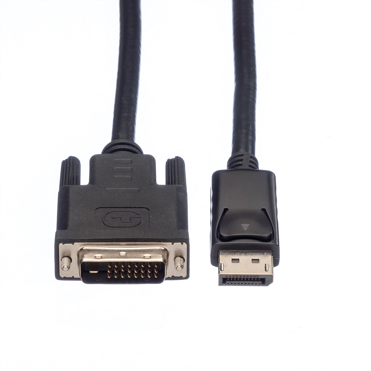 ROLINE DisplayPort auf DVI Kabel DP 1.1 1080p 60 Hz – 1 m – verriegelbar