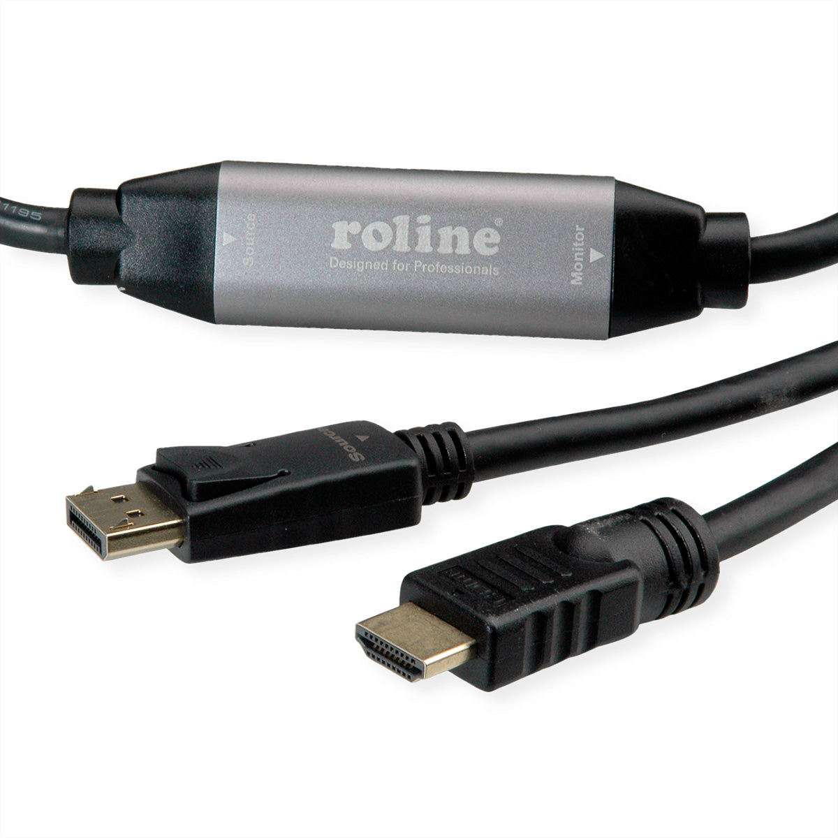 ROLINE DisplayPort auf HDMI Kabel DP 1.2 4K 60 Hz – 10 m – aktiv
