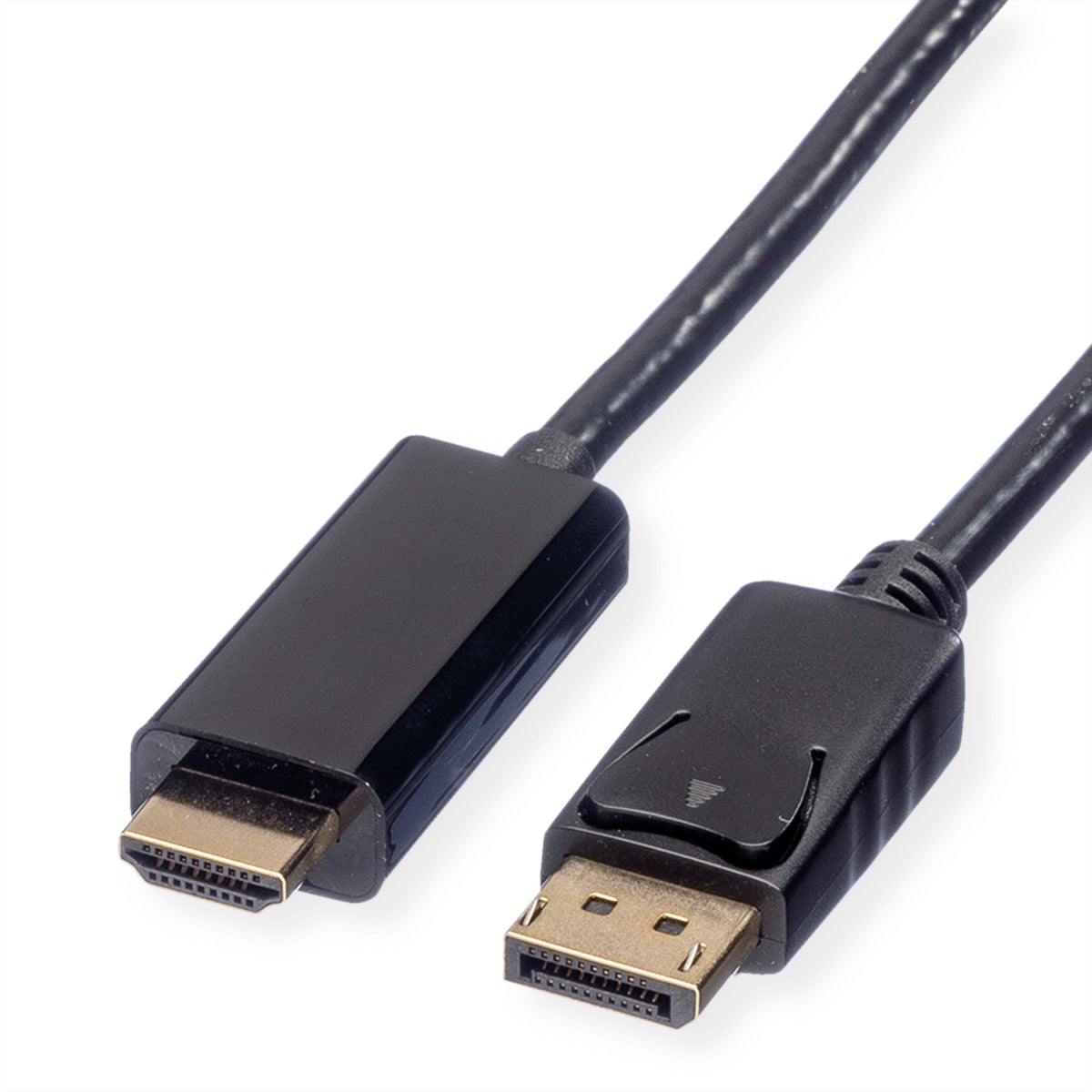 ROLINE DisplayPort auf HDMI Kabel DP 1.2 4K 60 Hz – 2 m – für TV, Beamer, Projektor