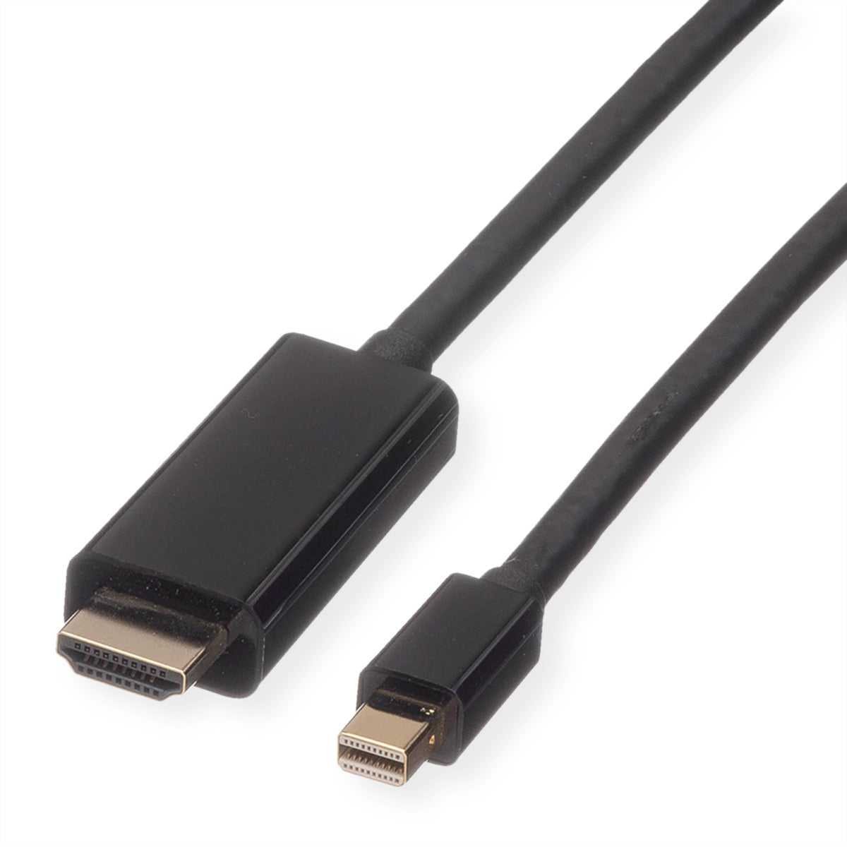 ROLINE Mini DisplayPort auf HDMI Kabel DP 1.2 4K 60 Hz – 2 m – für Laptop, PC, TV