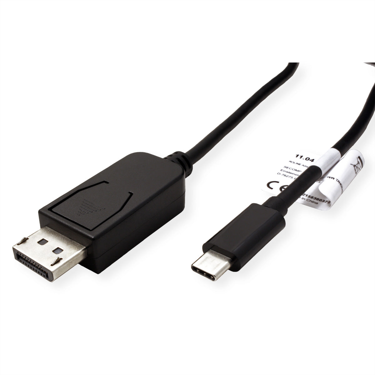 ROLINE USB-C auf DisplayPort Kabel DP 1.4 8K 60 Hz – 3 m – für Geräte mit USB-C (DisplayPort-Alt-Modus)