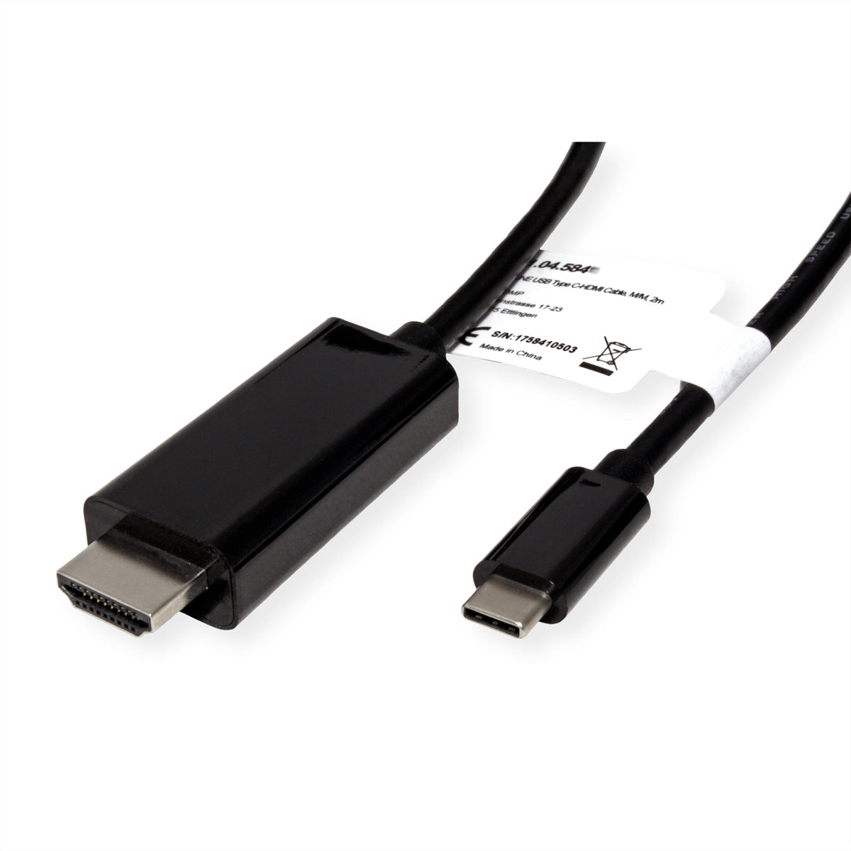 ROLINE USB-C auf HDMI Kabel 4K 60 Hz – 5 m – für Geräte mit USB-C (DisplayPort Alt Mode)