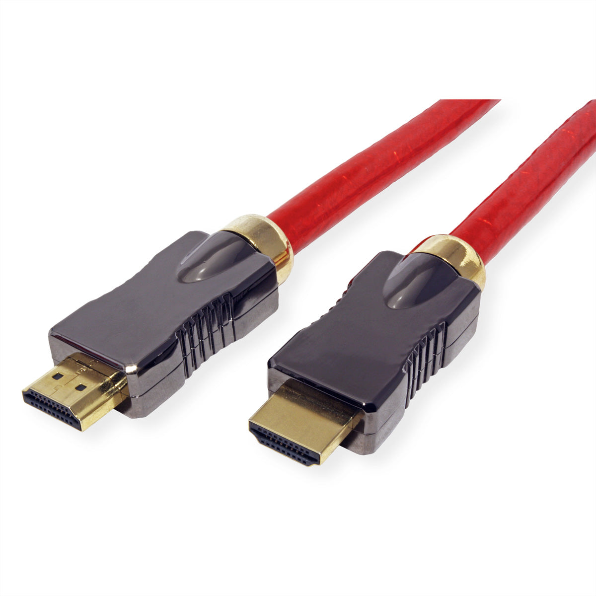 ROLINE HDMI Kabel (A–A, M–M) HDMI 2.1 8K 60 Hz – 2 m – ARC, Ethernet – Rot