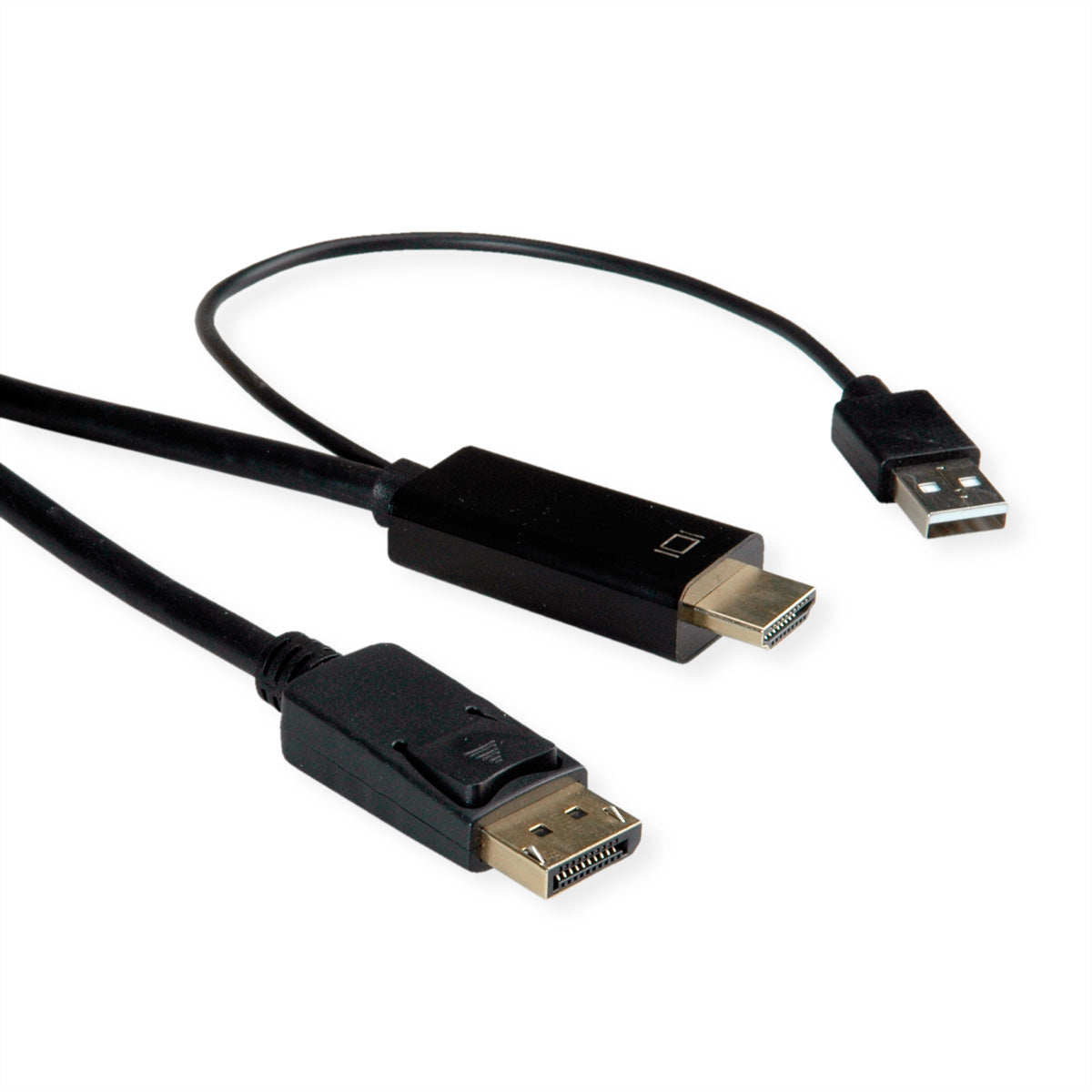 ROLINE HDMI auf DisplayPort Kabel DP 1.2 – 4K 60 Hz – 3 m